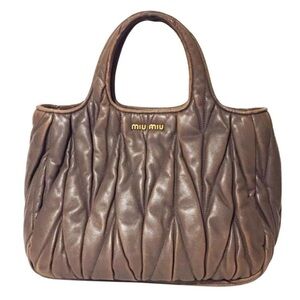 Miu Miu Brown Tote Bag